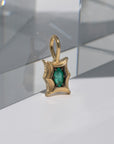 Tablet Charm with Emerald