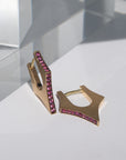 Gravity Huggies with Pink Sapphires
